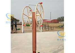 雙人大轉(zhuǎn)輪健身路徑_廣東塑木健身器材_廣州塑木健身器材